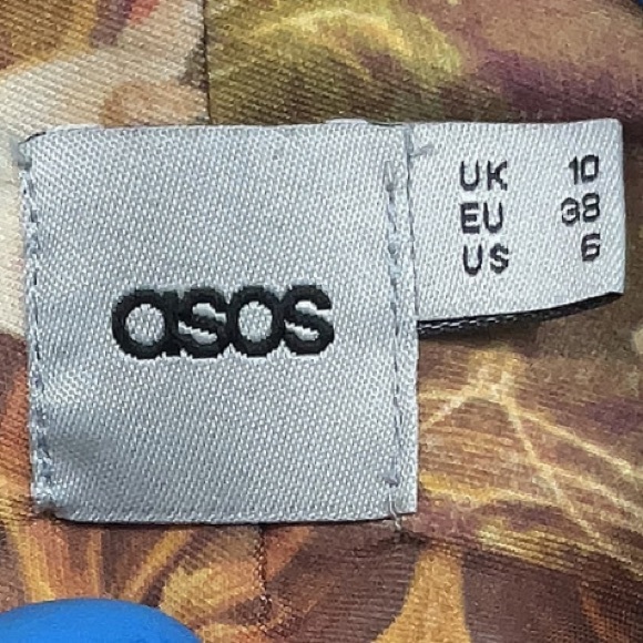 ASOS Gold Orange Bodycon Dress-Size6 - Picture 3 of 7